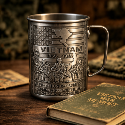 🔥LAST DAY 49% OFF 🎖️Vietnam Veteran Honor Coffee Mug – 1955-1975 Service Tribute