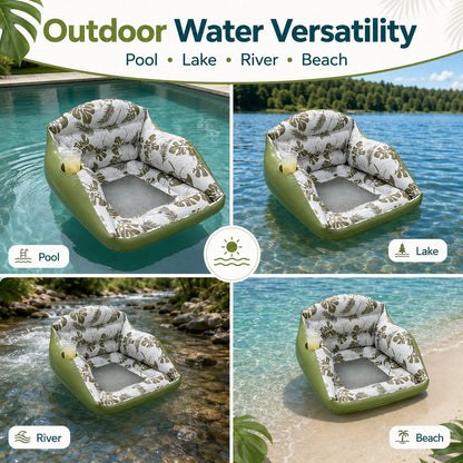 🛋️ 3-in-1 Inflatable Pool Lounge Chair🎁