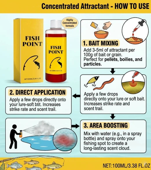 🎣 Concentrated Fish Attractant Liquid – 🐟Fast-Acting Red Worm Formula