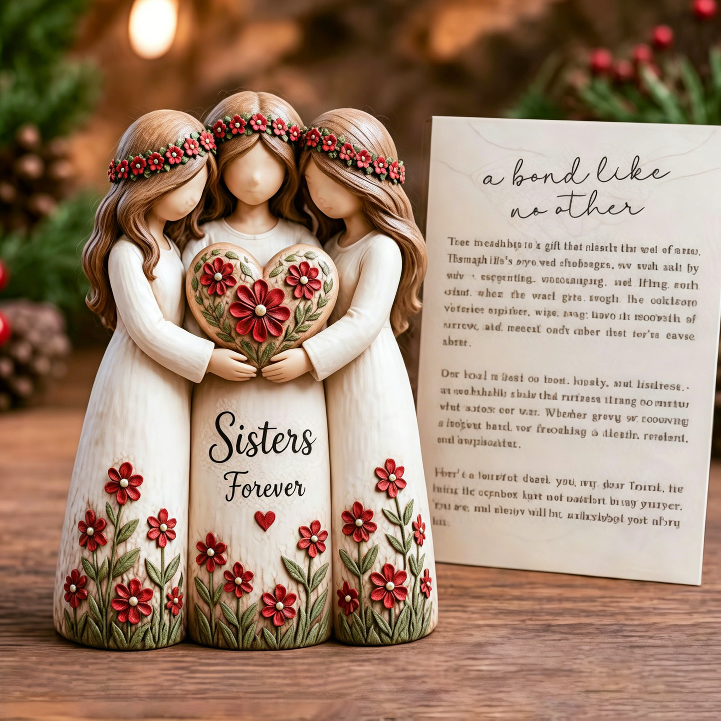 🤦‍♀️Handcrafted "You’re the Sister I Got to Choose" Friendship Figurine | 💗Best Friend Gift