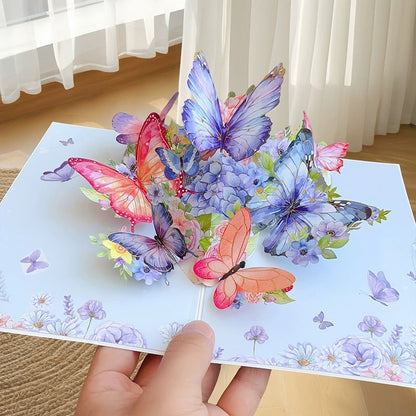 💟Mother's Day Sale🦋 Vibrant 3D  Butterfly & Daisy Pop-Up Greeting Card
