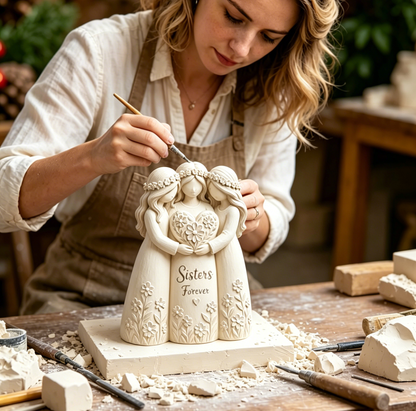 🤦‍♀️Handcrafted "You’re the Sister I Got to Choose" Friendship Figurine | 💗Best Friend Gift