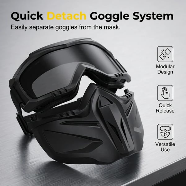 🔥LIMITED-TIME 50% OFF - Detachable Full Face Goggle Mask