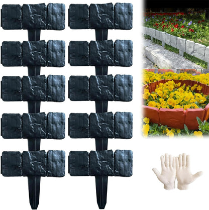 🔥LIMITED TIME 49% OFF! 🏡Imitation Stone Garden Fence - DIY Garden Edging Border🌿✨