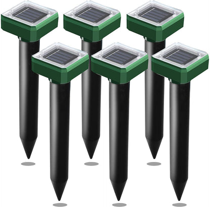 Upgraded 7000ft🔥Solar Power Ultrasonic Gopher Mice Mole Pest Snake Repellent