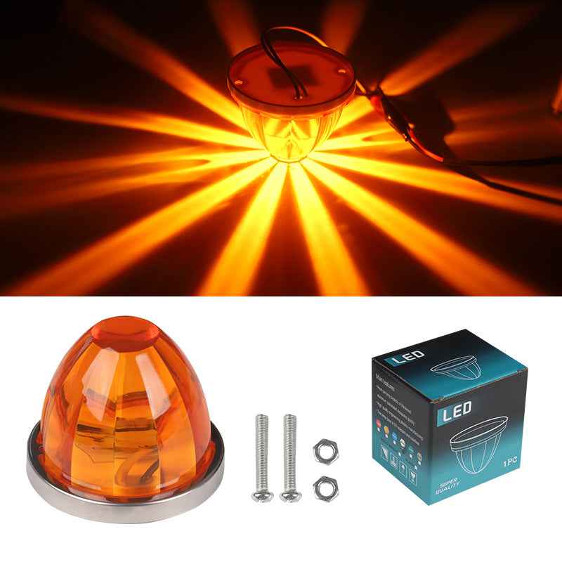 3/4 Inch LED Amber Watermelon Side Marker Light