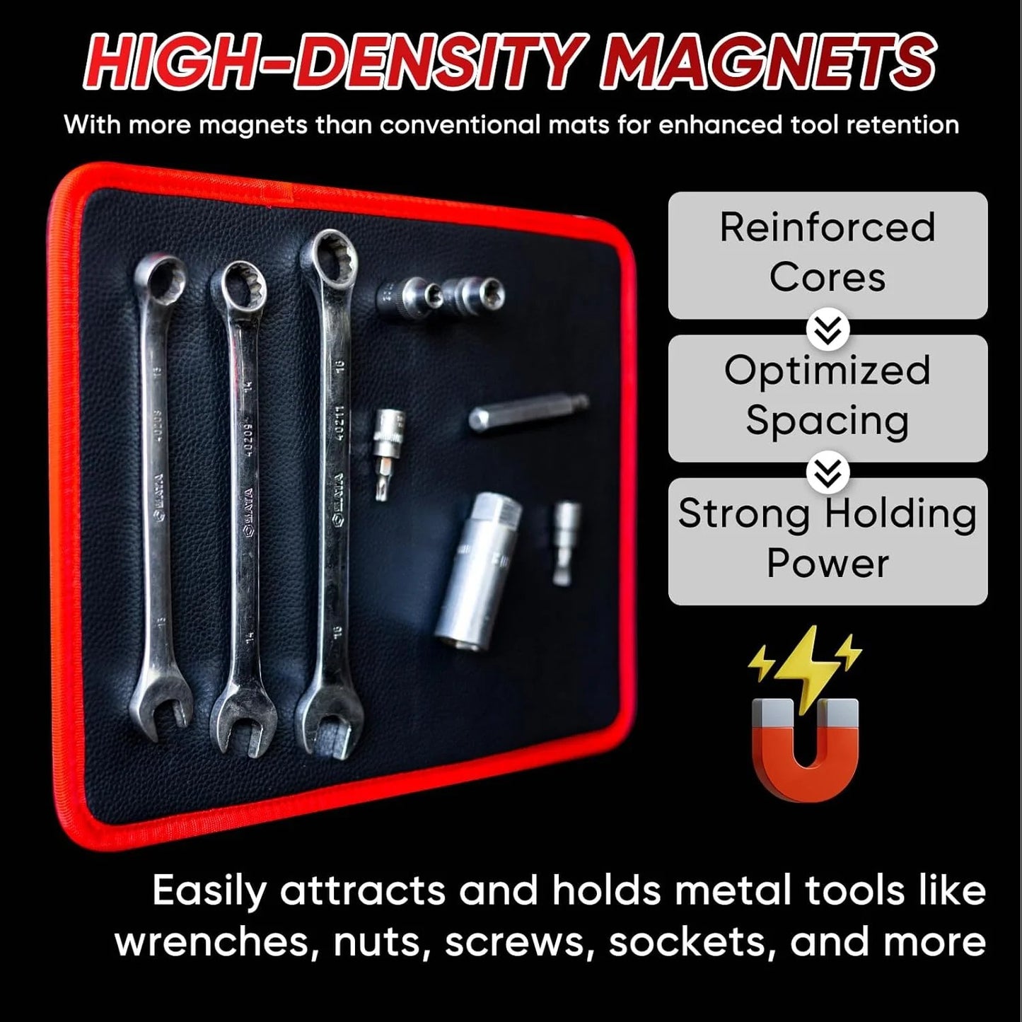 🧲Magnetic Tool Tray & Mat – IP-Safe, Flexible, Non-Slip Workshop Organizer