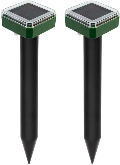 Upgraded 7000ft🔥Solar Power Ultrasonic Gopher Mice Mole Pest Snake Repellent