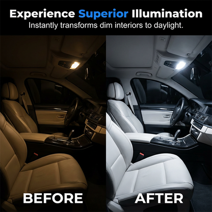 🚗LED Car Lighting Kit: Includes roof lights, T10 parking lights, dual-tip reading lights, license plate lights, and interior lights