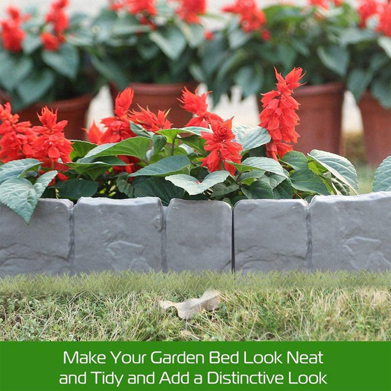🔥LIMITED TIME 49% OFF! 🏡Imitation Stone Garden Fence - DIY Garden Edging Border🌿✨