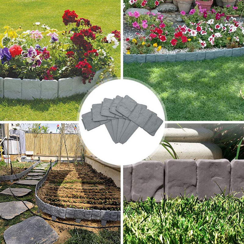 🔥LIMITED TIME 49% OFF! 🏡Imitation Stone Garden Fence - DIY Garden Edging Border🌿✨